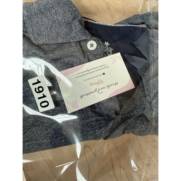 Rugby University Shirt Men Extra Large Blue V Neck Modern Preppy Short Sleeve XL - Picture 9 of 9